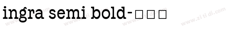 ingra semi bold字体转换